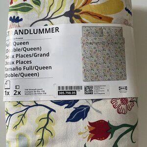 Ikea Full/queen Floral Duvet Cover Set – Bedding with Multicolor Meadow Pattern